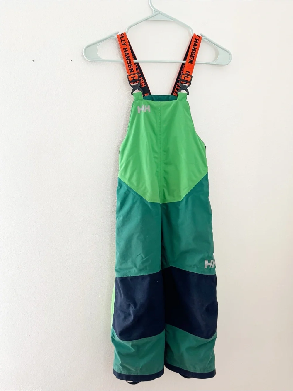 Helly Hansen Kids Legendary Waterproof Snow Bib Pants Green Navy - Size 110/5